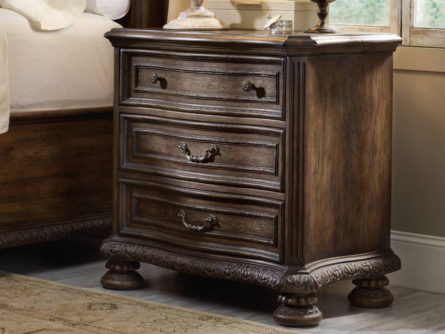 Hooker Furniture Rhapsody 3-Drawers Brown Hardwood Nightstand