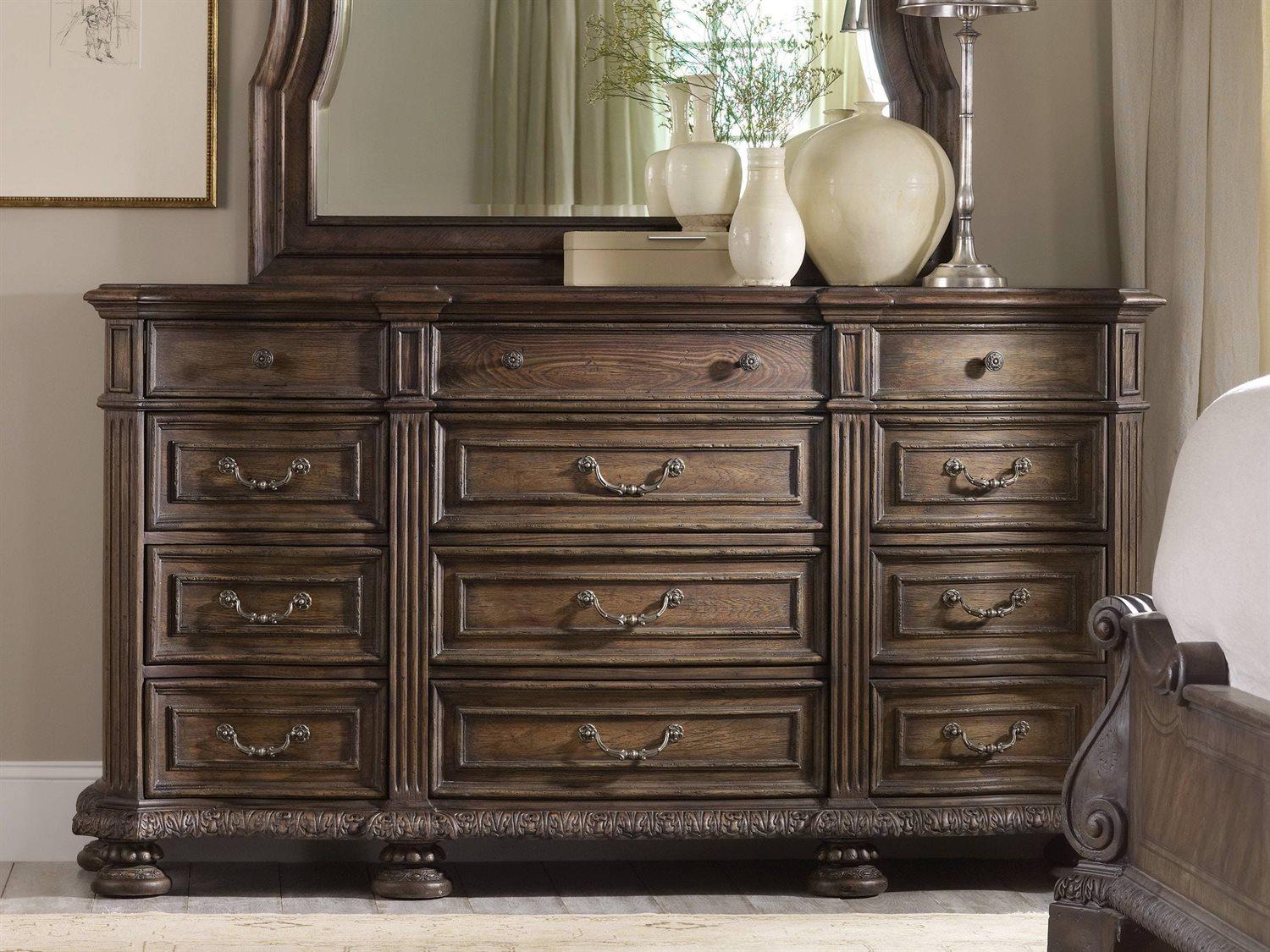 Luxecor Heritage 12-Drawers Brown Hardwood Dresser