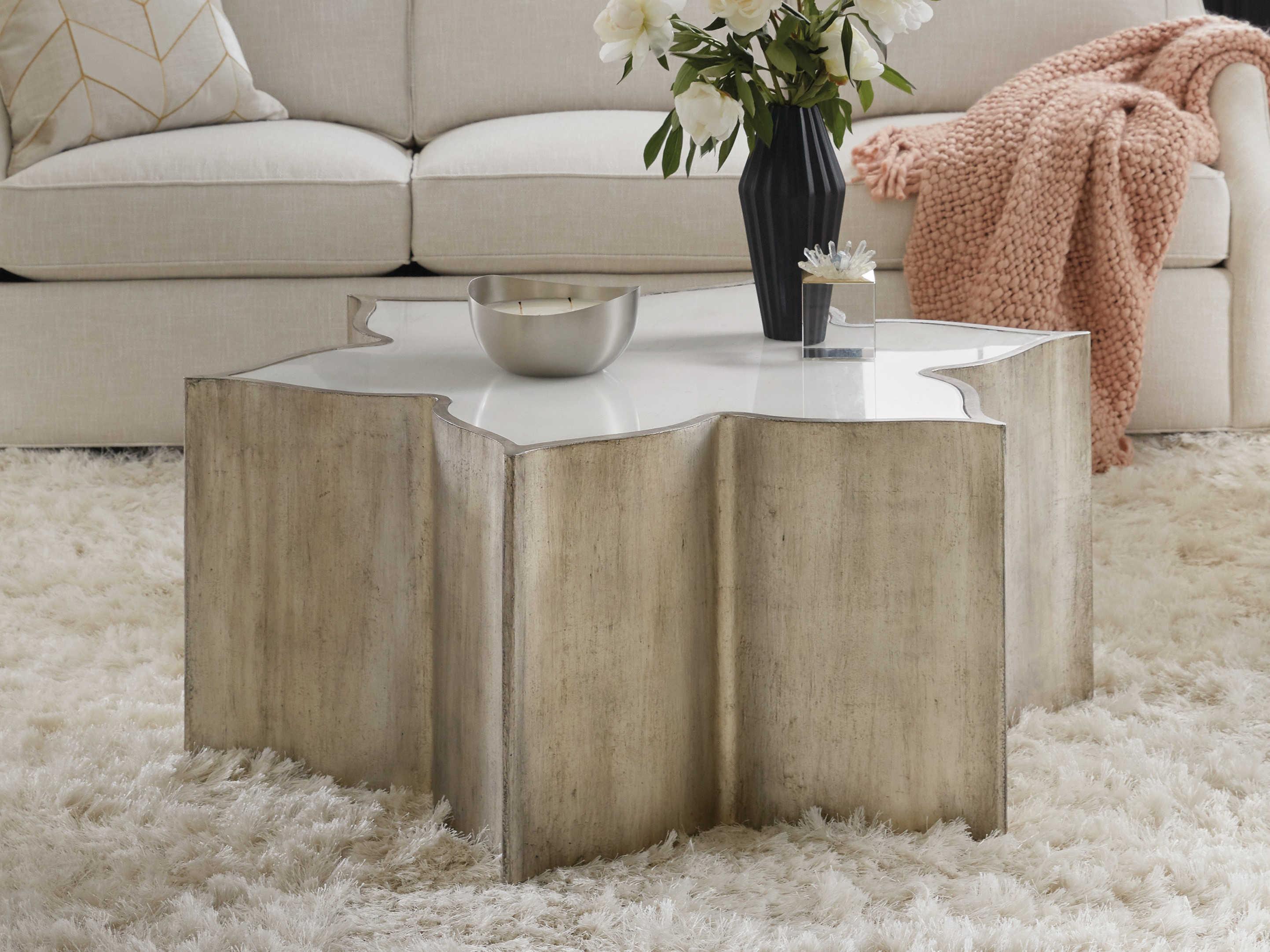 Hooker Furniture Sanctuary C Est La Vie Glass Silver Cocktail Table