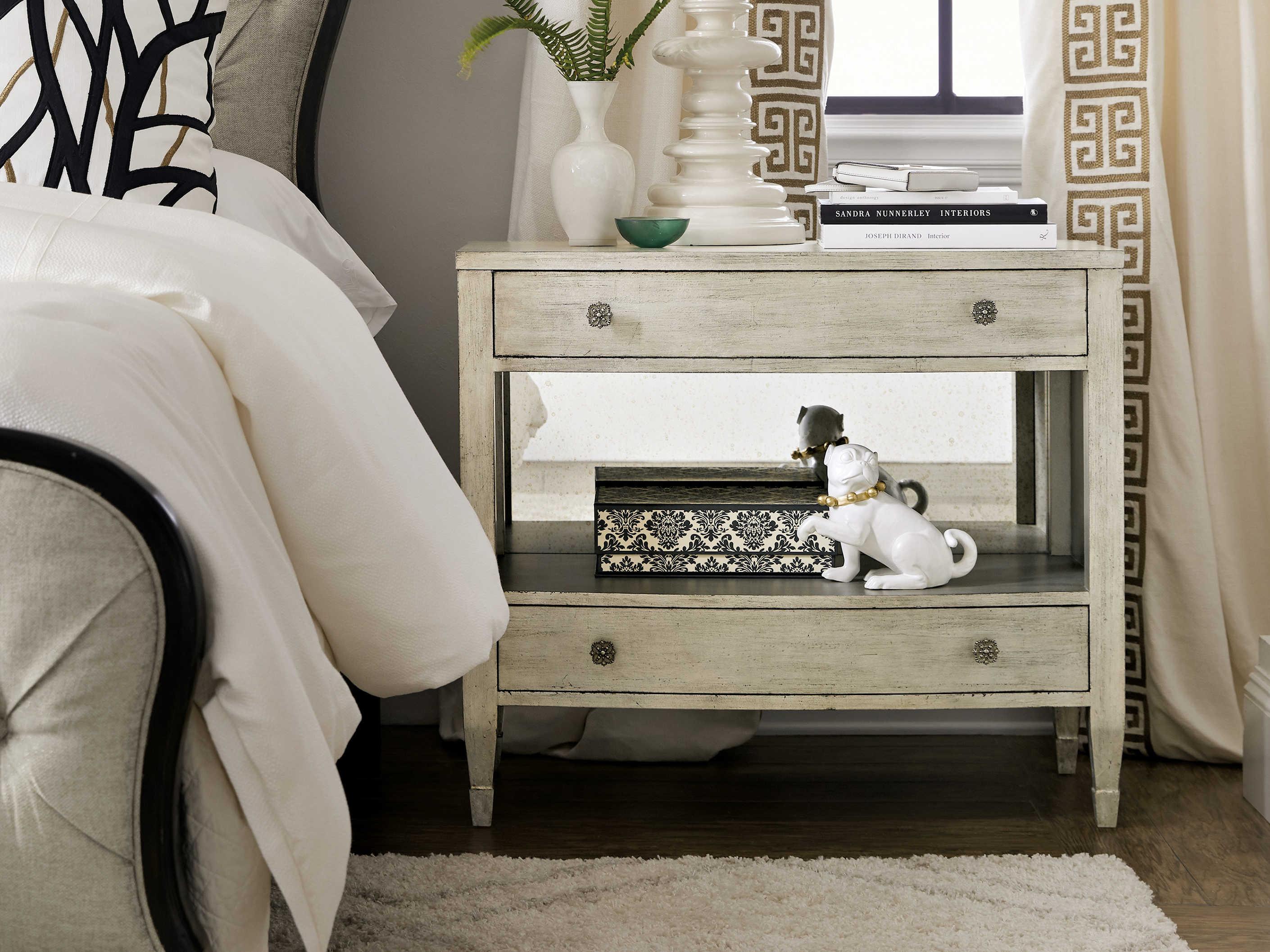 Hooker Furniture Sanctuary Gemme 2-Drawers Hardwood Nightstand