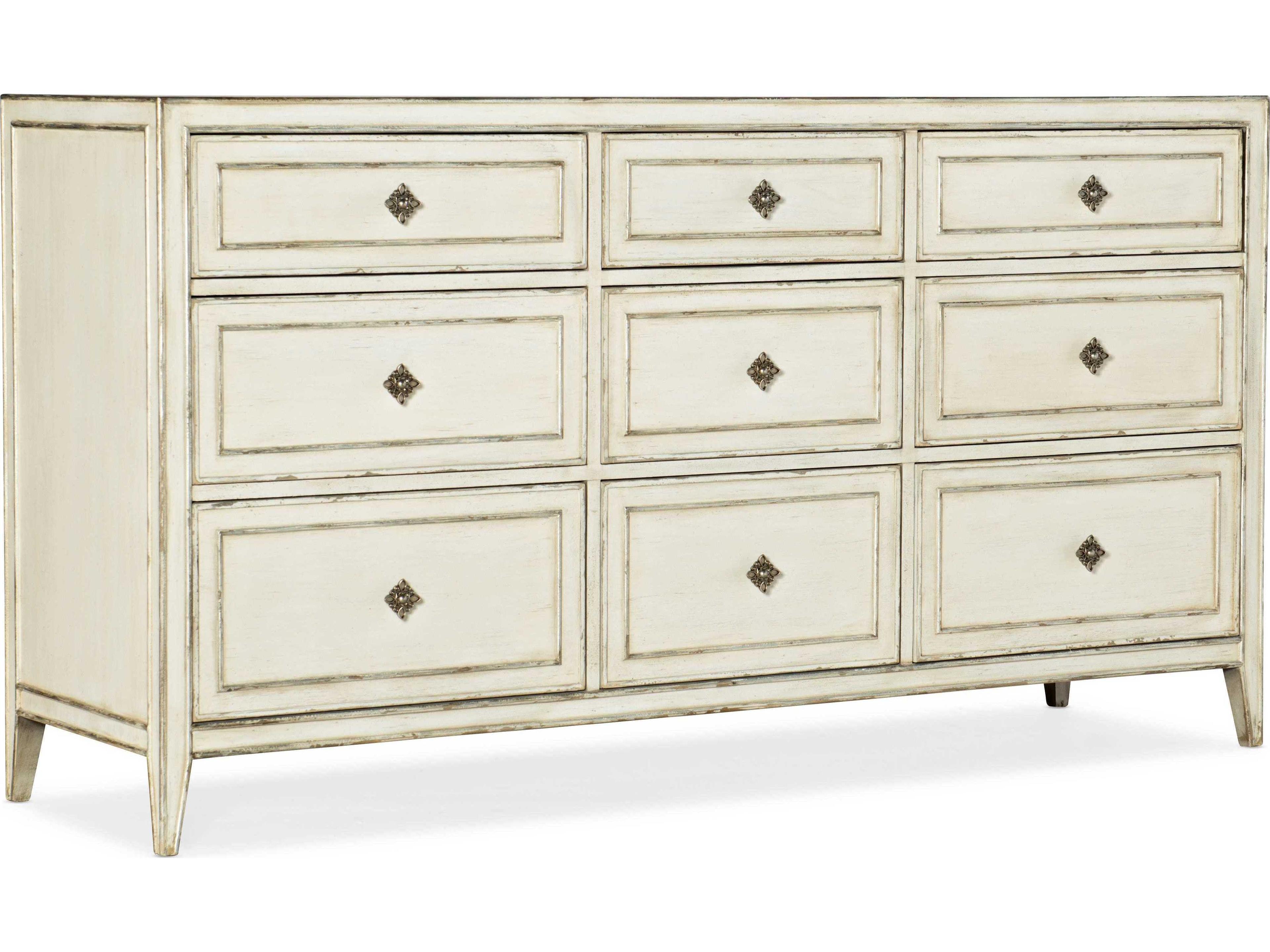 Hooker Furniture Sanctuary 2 Anastasie 9-Drawers White Hardwood Dresser