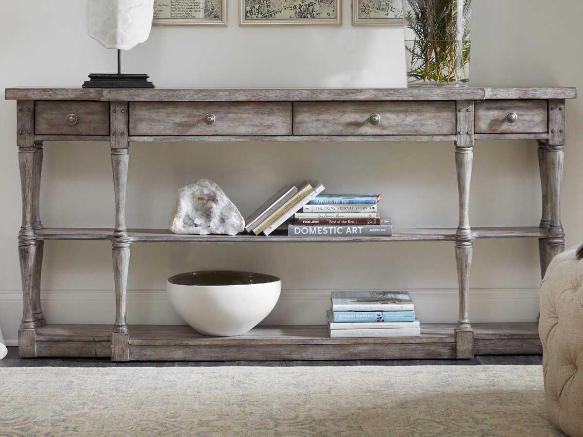 Hooker Furniture Sanctuary Rectangular Wood Gray Console Table