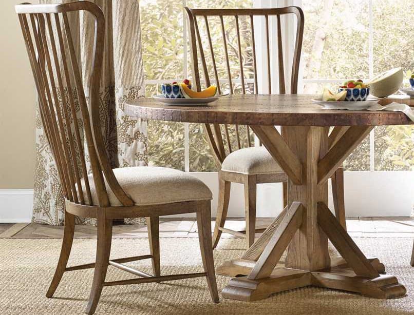 Hooker Furniture Sanctuary Rubberwood Brown Upholstered Side Dining Chair