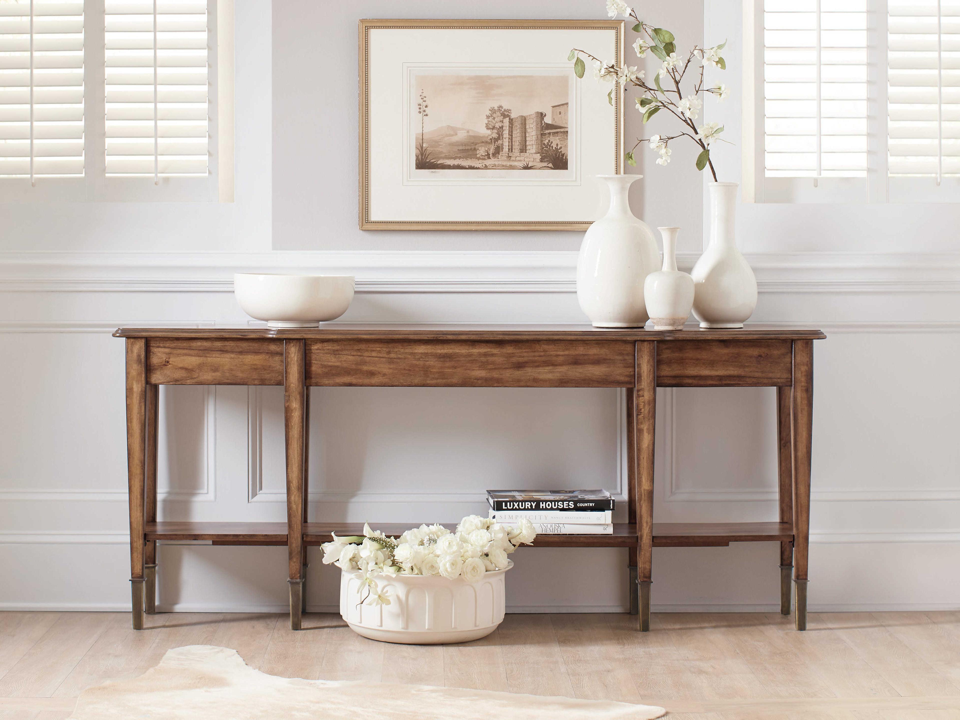 Luxecor Skinny Rectangular Wood Console Table
