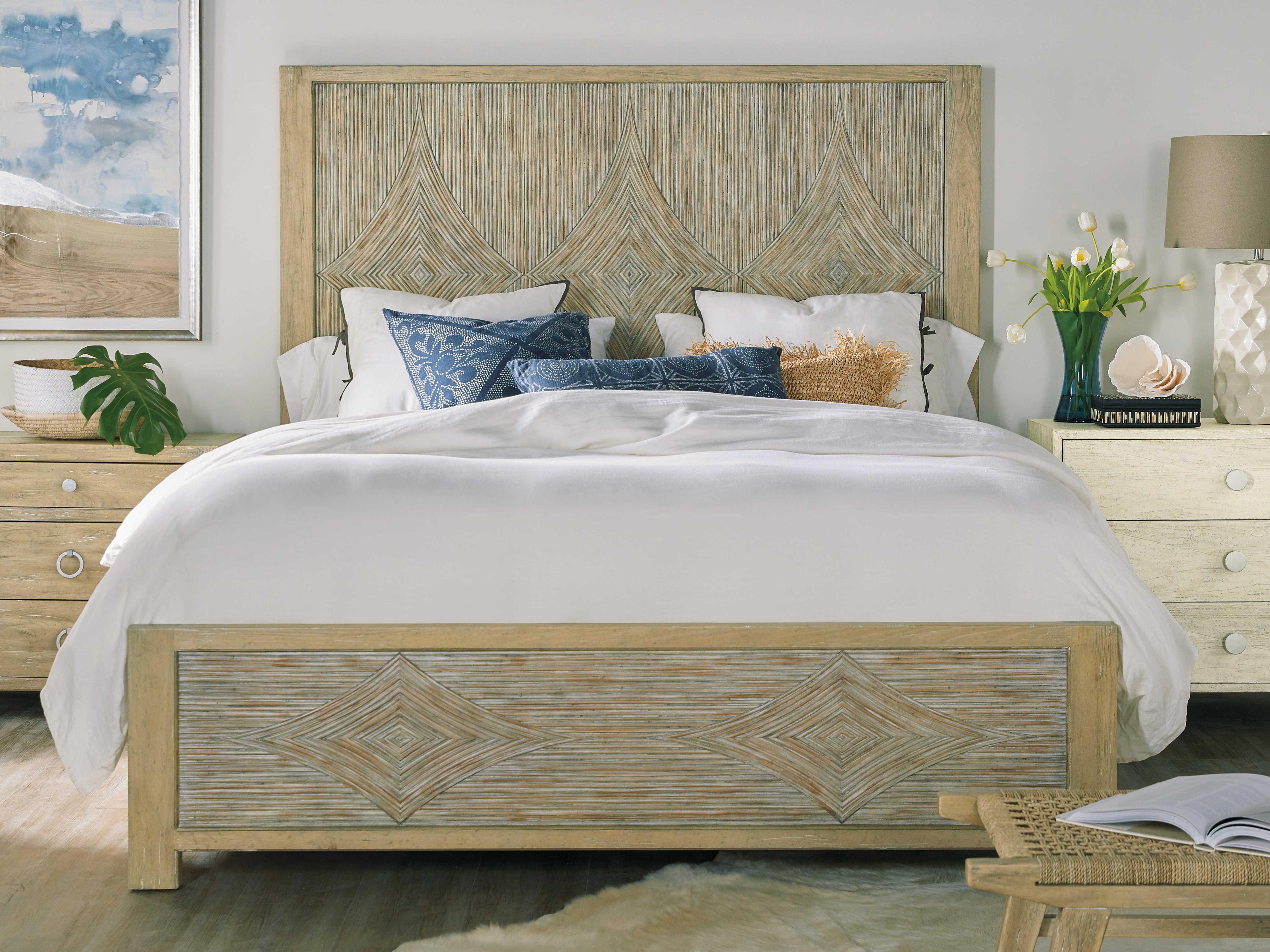 Hooker Furniture Surfrider Driftwood Beige California King Panel Bed