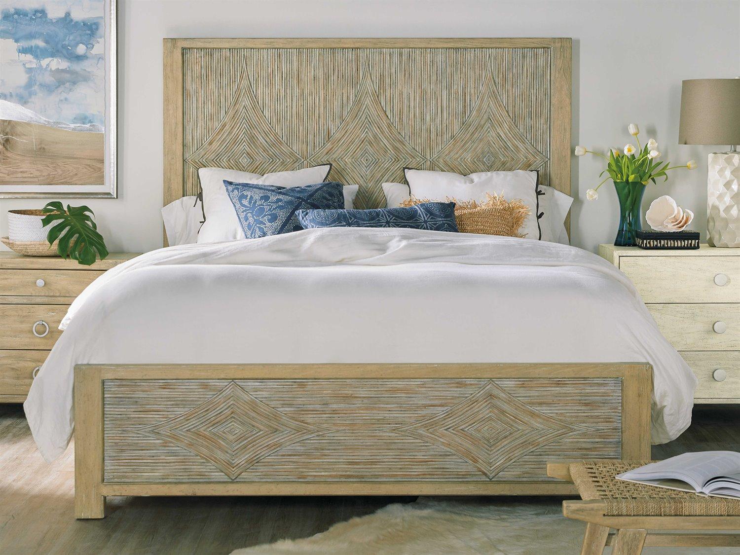 Hooker Furniture Surfrider Driftwood Beige King Panel Bed