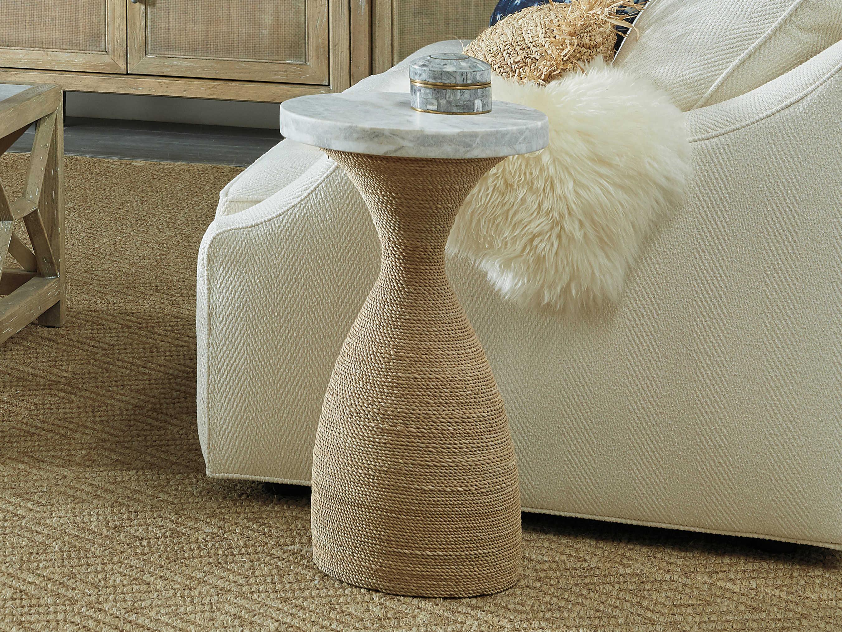 Hooker Furniture Surfrider Round Stone Brown End Table