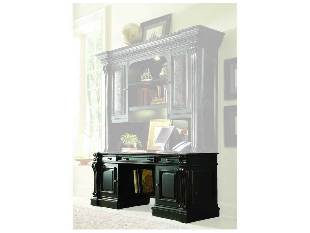 Hooker Furniture Telluride Black Hardwood Credenza Desk