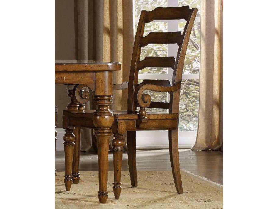 Hooker Furniture Tynecastle Alder Wood Brown Arm Dining Chair