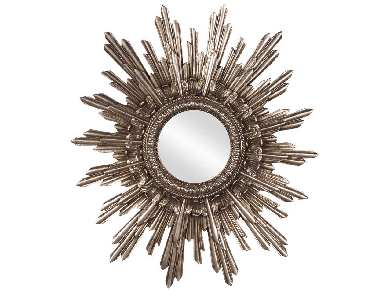 Howard Elliott Chelsea Antique Silver Starburst Wall Mirror
