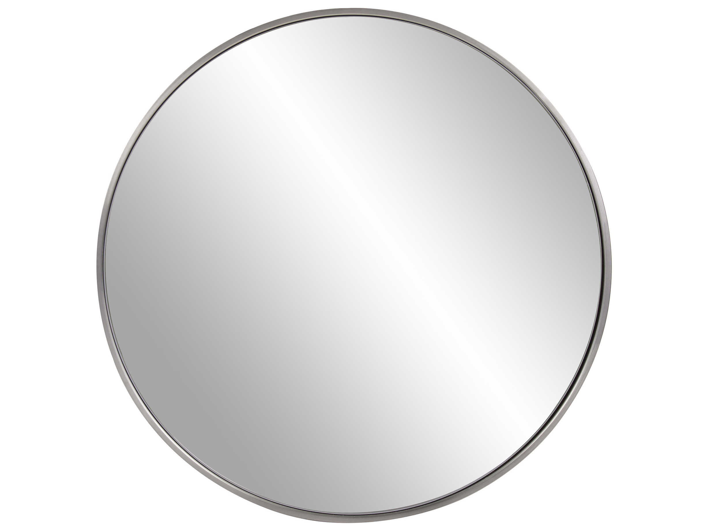 Howard Elliott Copenhagen Brushed Silver Round Wall Mirror
