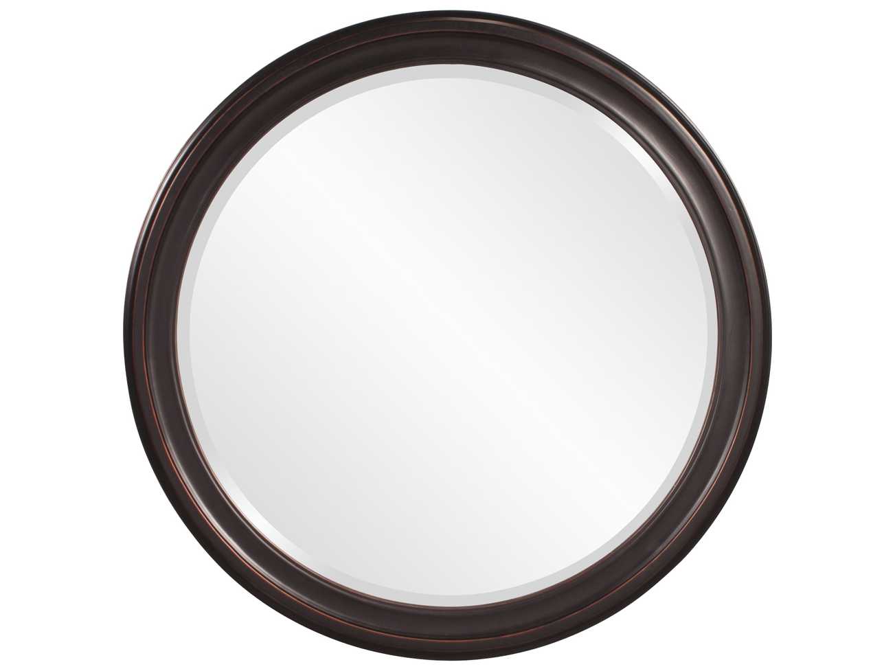 Howard Elliott George Round Bronze Round Wall Mirror