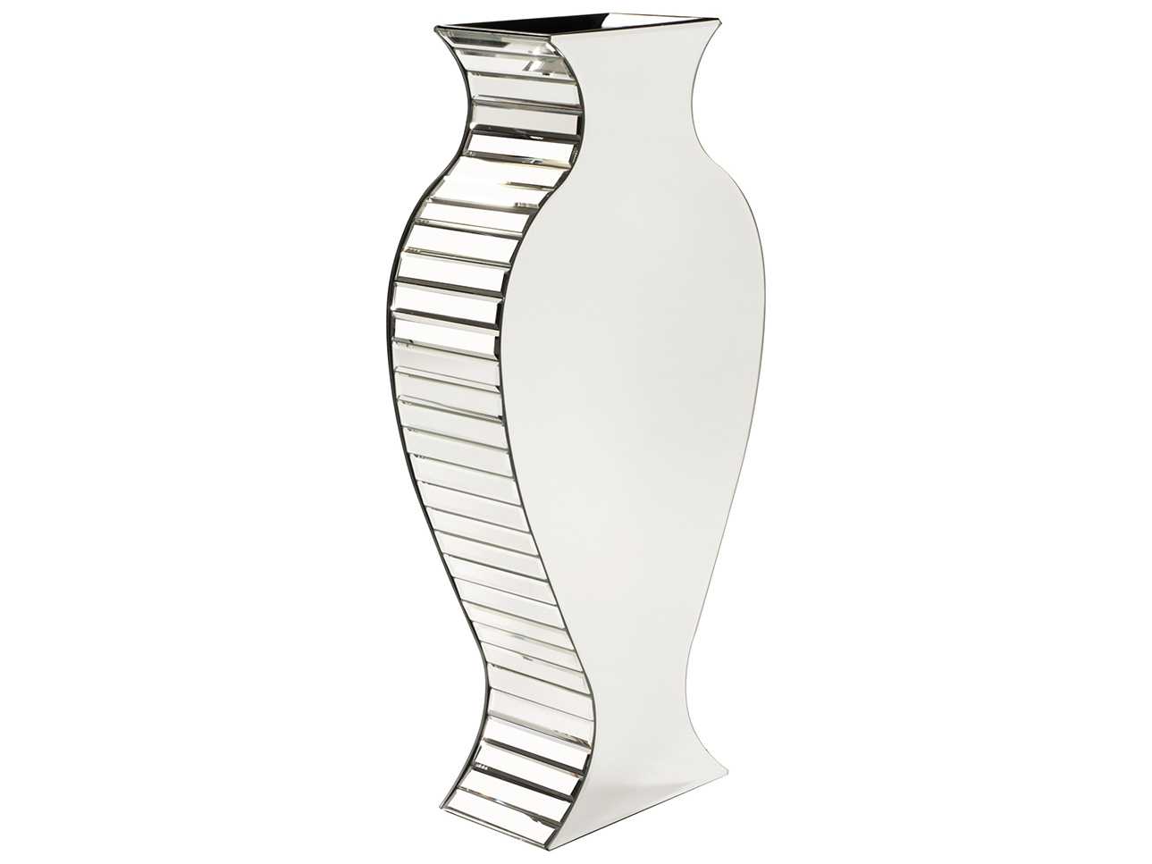 Howard Elliott Mirrored 13 x 6 Gray Vase