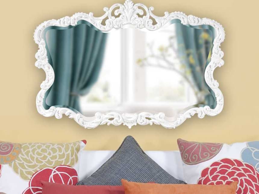 Howard Elliott Talida White Wall Mirror