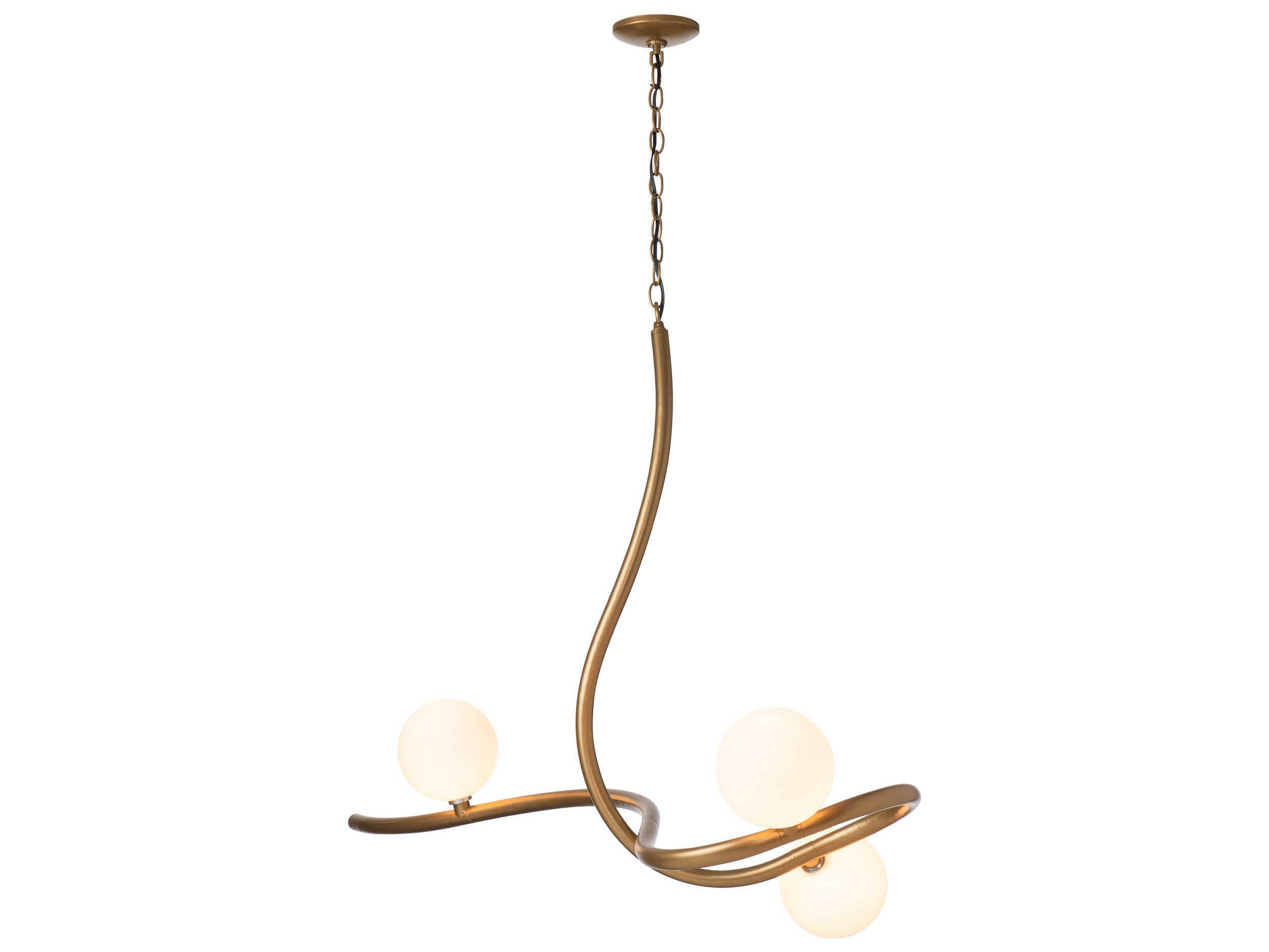 Hubbardton Forge Slide 3-Light Glass Globe Linear Pendant