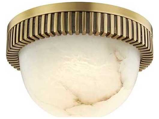 Hudson Valley Ainsley 1-Light Aged Brass White LED Dome Geometric Flush Mount