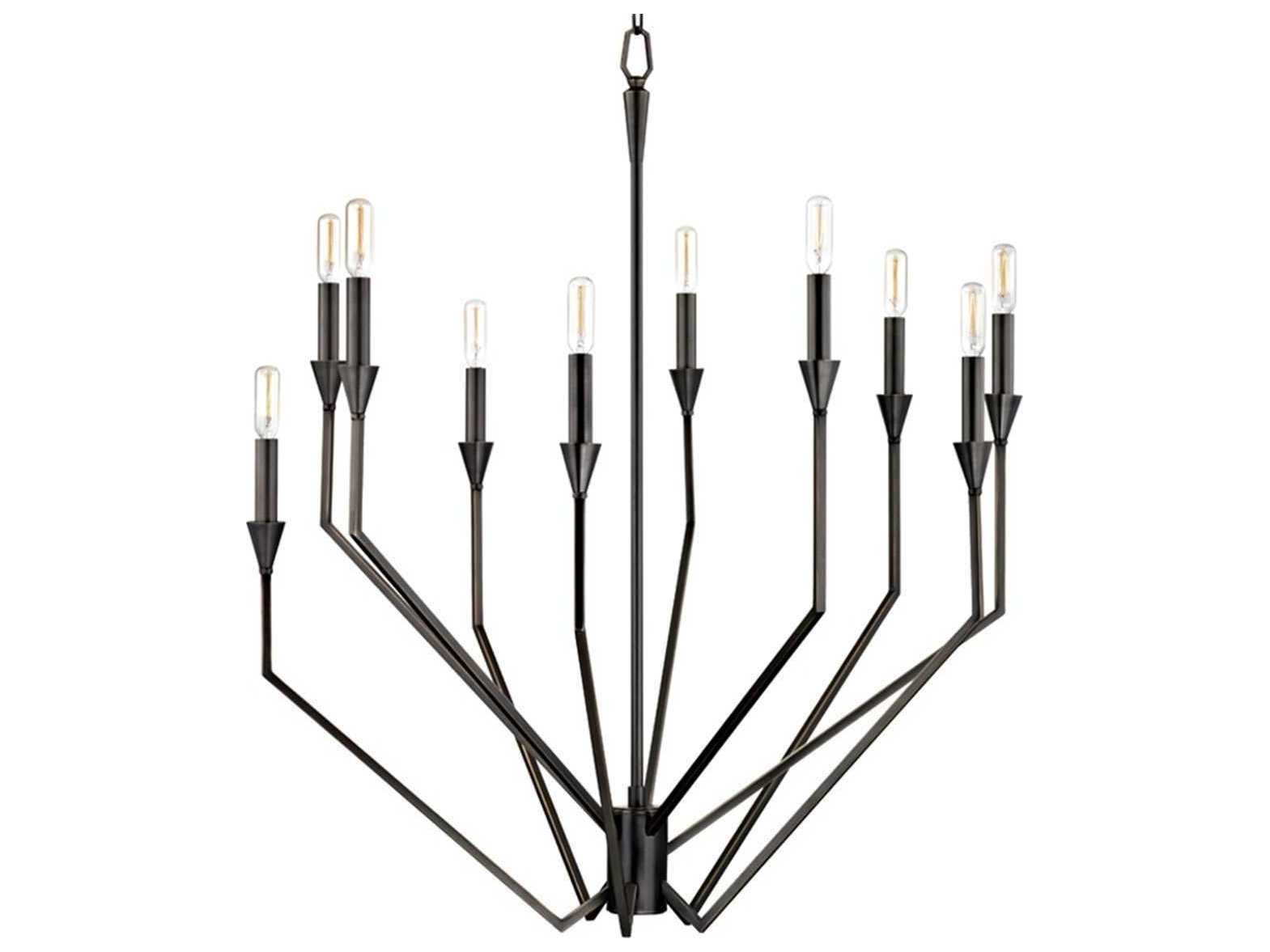 Hudson Valley Archie 10-Light Old Bronze Candelabra Chandelier