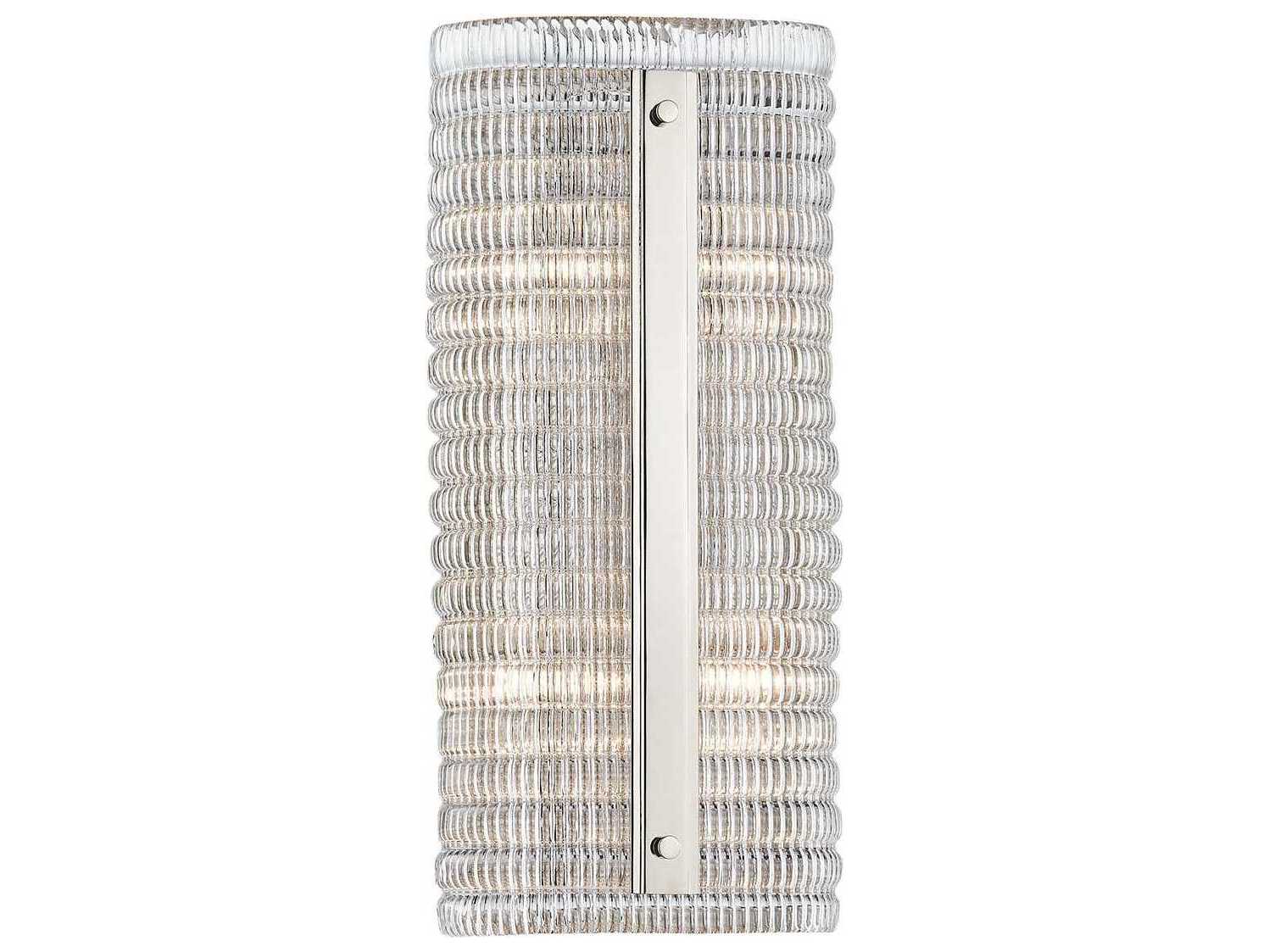 Hudson Valley Athens 4-Light Polished Nickel Glass Wall Sconce