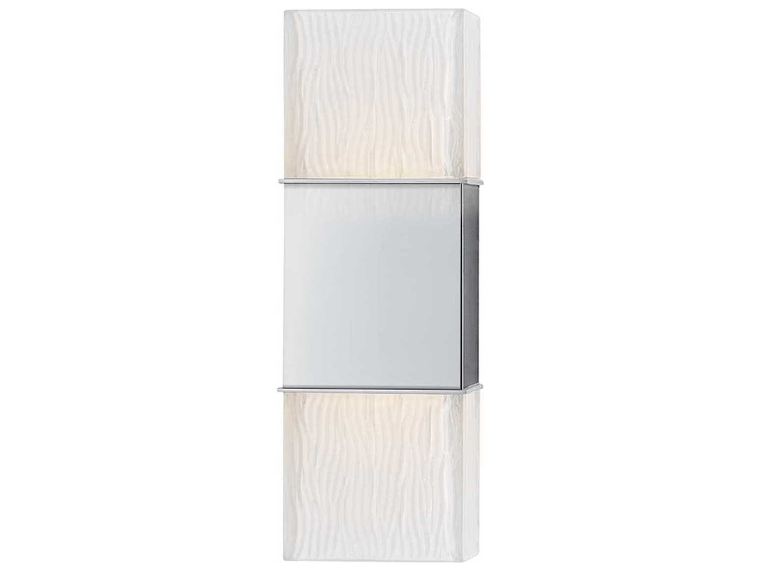 Hudson Valley Aurora 2-Light Polished Chrome Crystal Glass Wall Sconce
