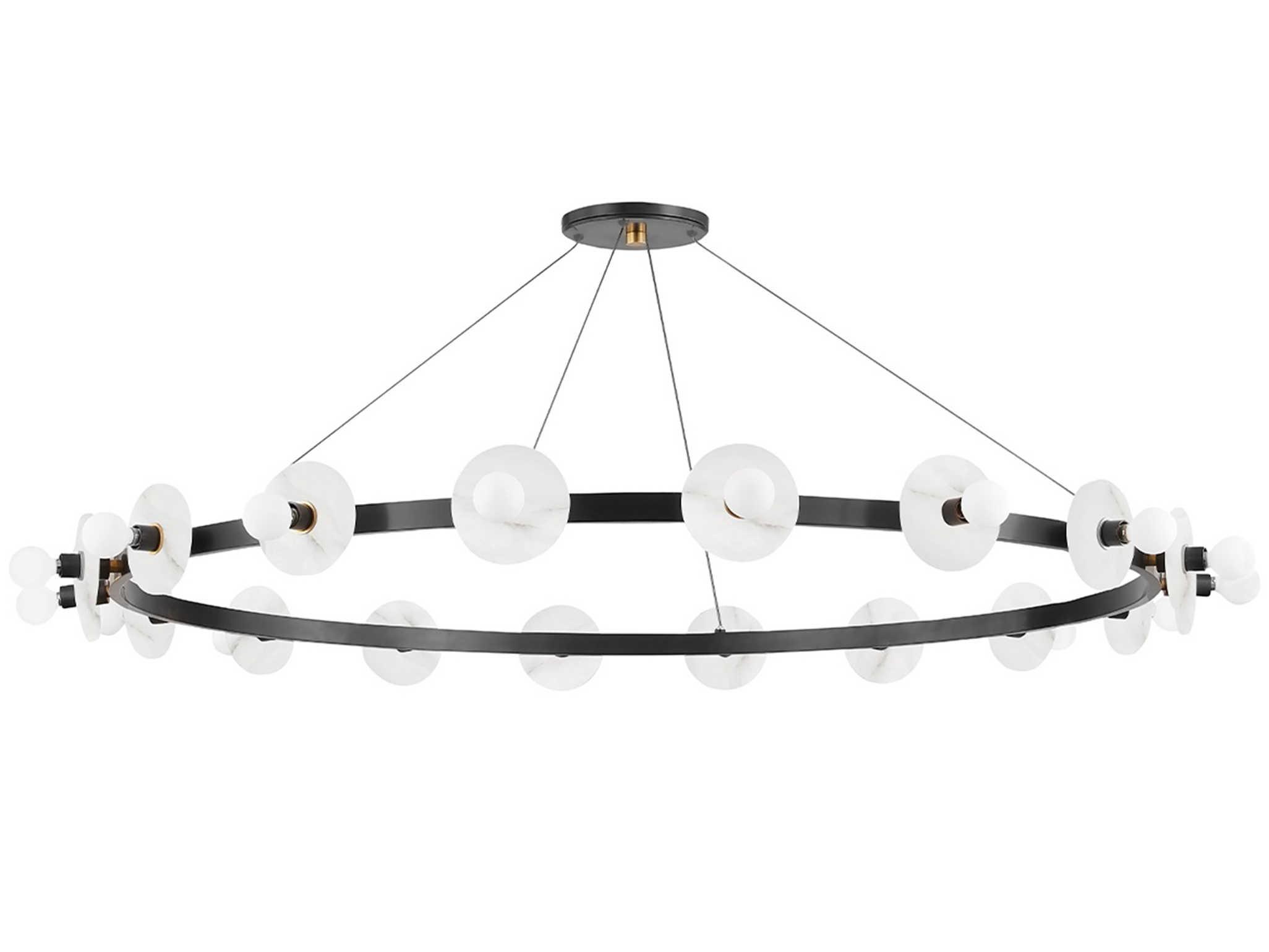 Hudson Valley Austen 18-Light8-Light Aged Old Bronze Candelabra Geometric Round Chandelier