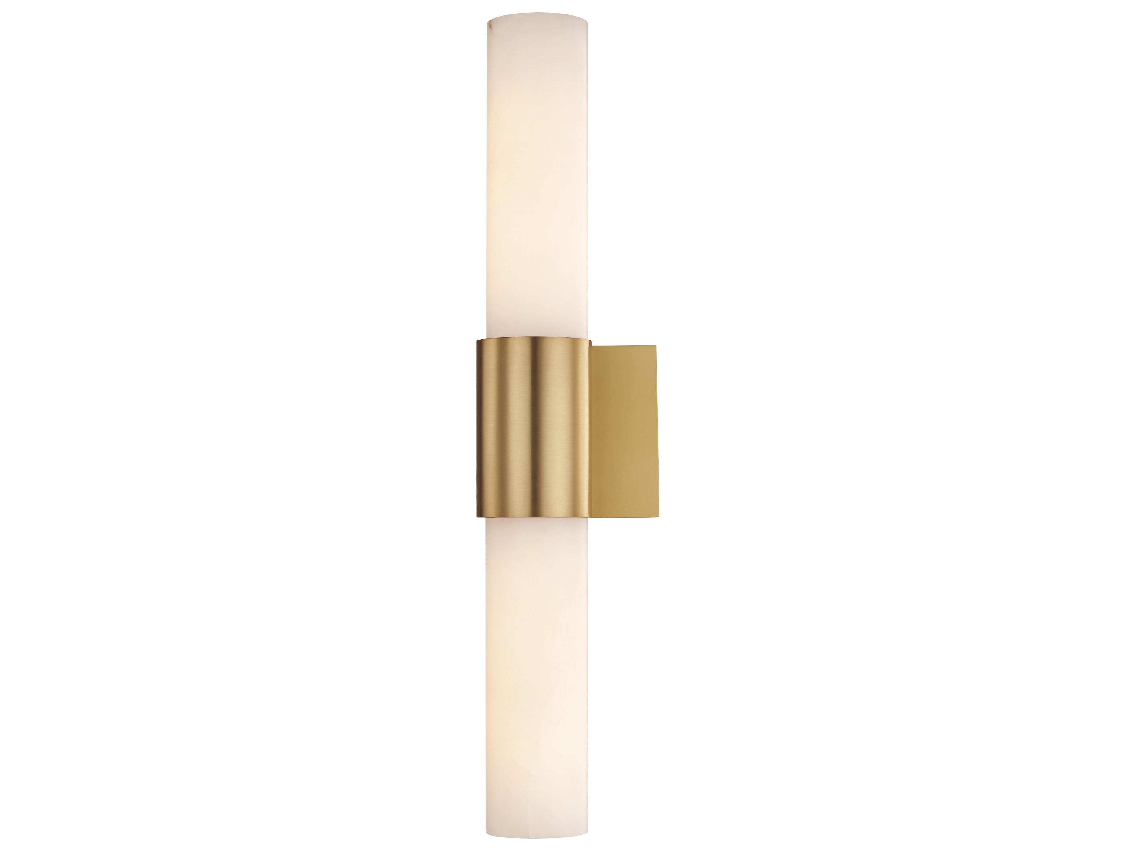 Hudson Valley Barkley 2-Light Aged Brass Off White LED Wall Sconce