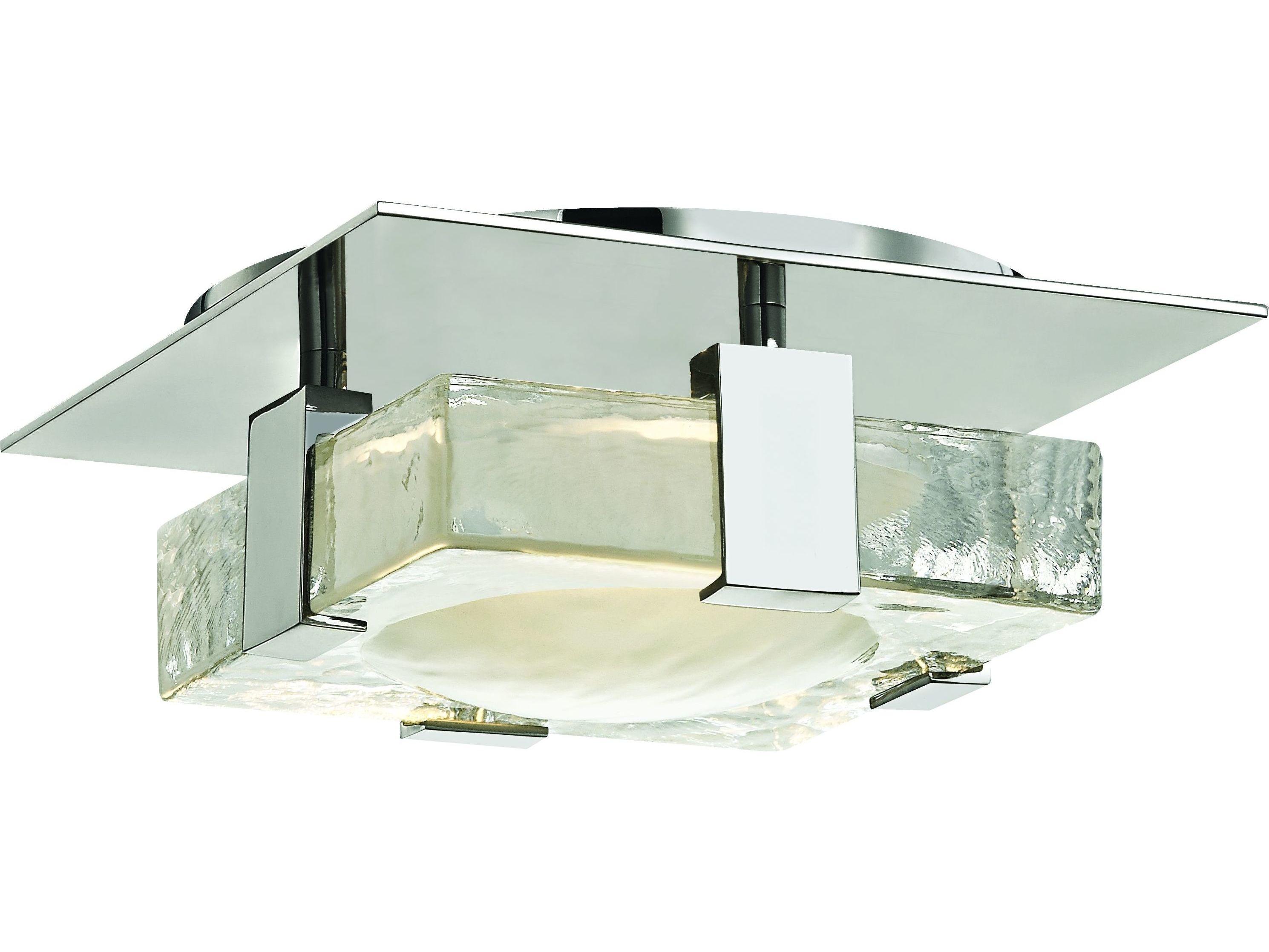 Hudson Valley Bourne 1-Light Polished Nickel Glass LED Wall Sconce