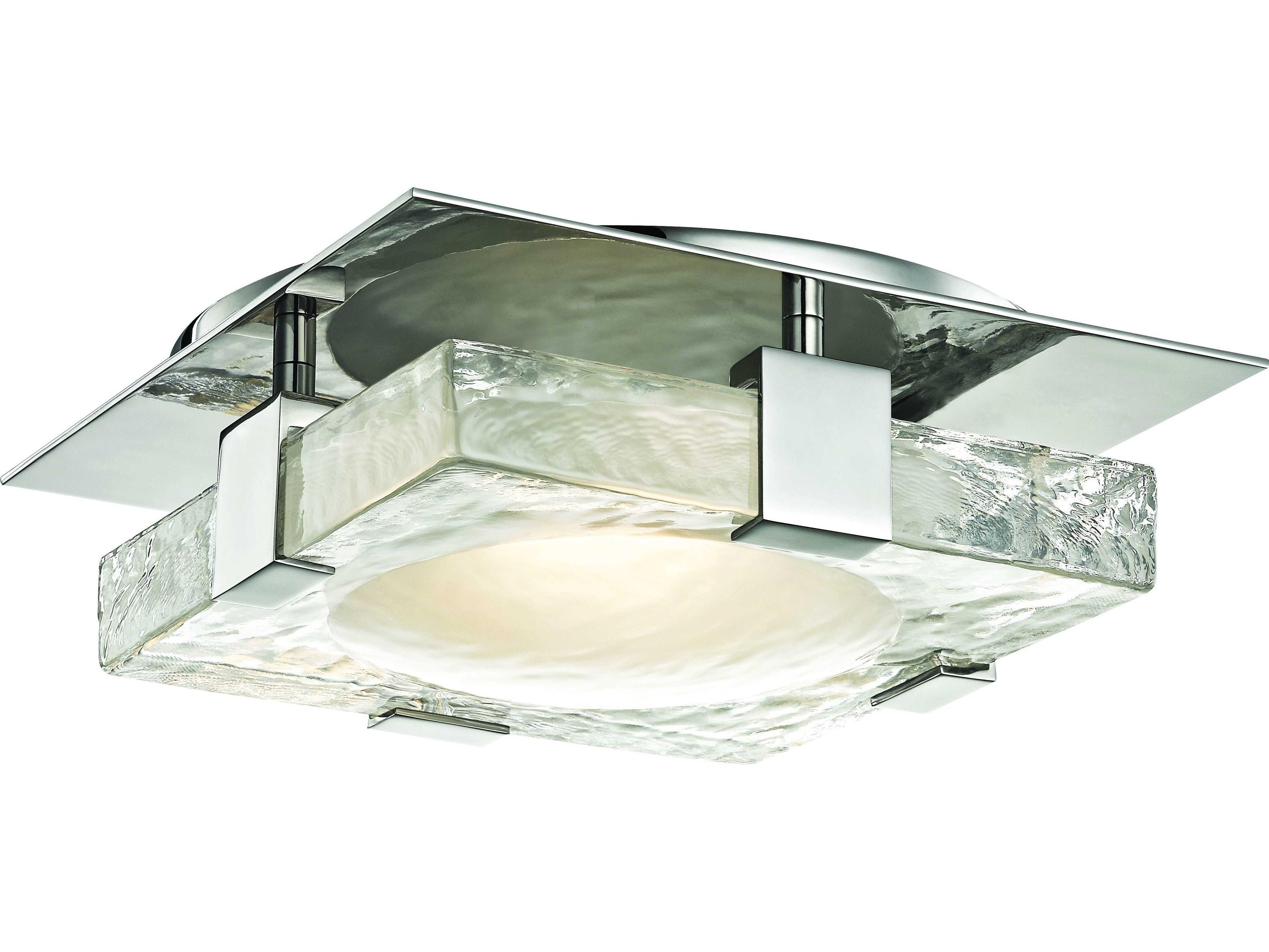 Hudson Valley Bourne 1-Light Polished Nickel Glass LED Wall Sconce