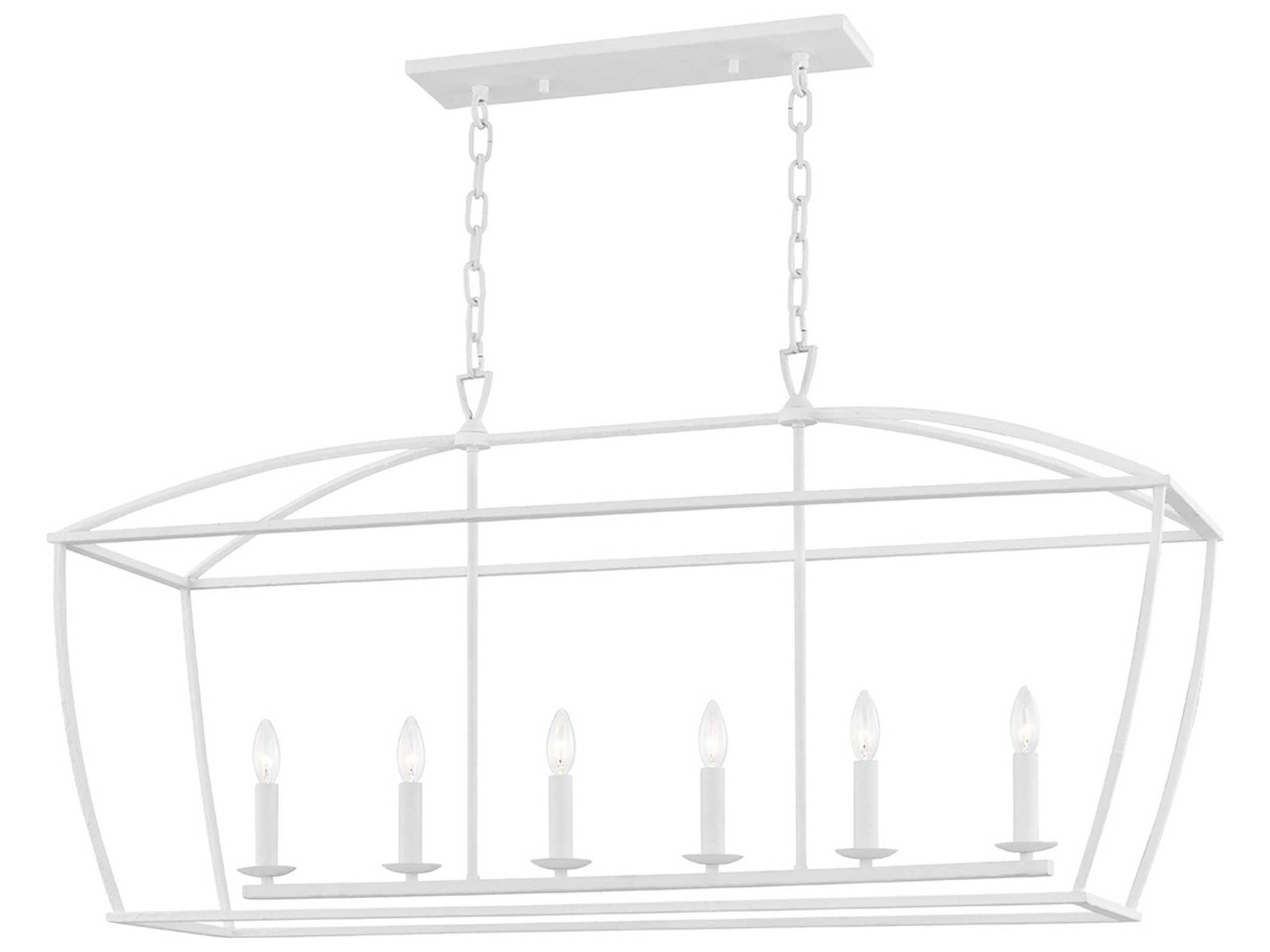 Hudson Valley Bryant 6-Light White Plaster Island Pendant