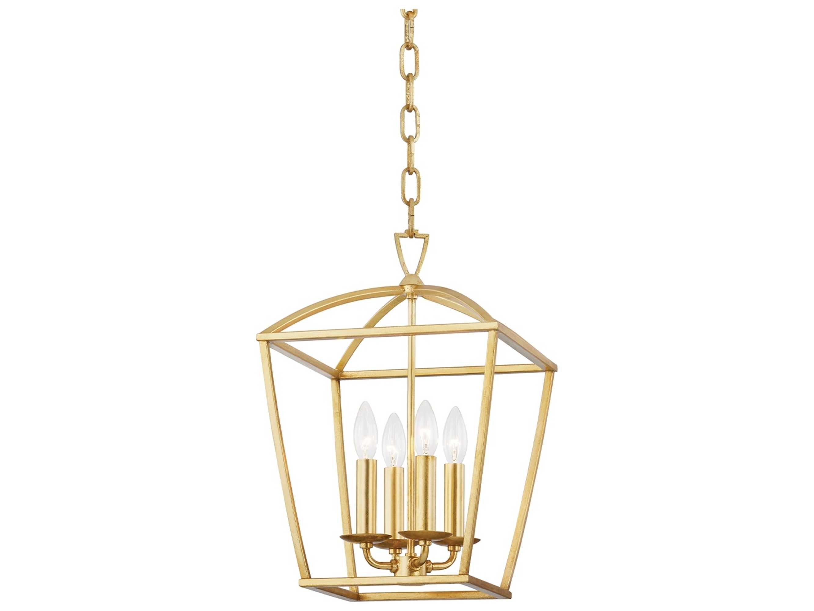 Hudson Valley Bryant 4-Light Gold Leaf Candelabra Chandelier