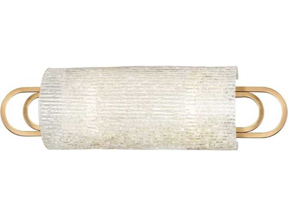 Hudson Valley Buckley 2-Light Aged Brass Clear Glass Vanity Light