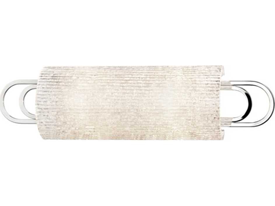 Hudson Valley Buckley 2-Light Polished Nickel Clear Glass Vanity Light