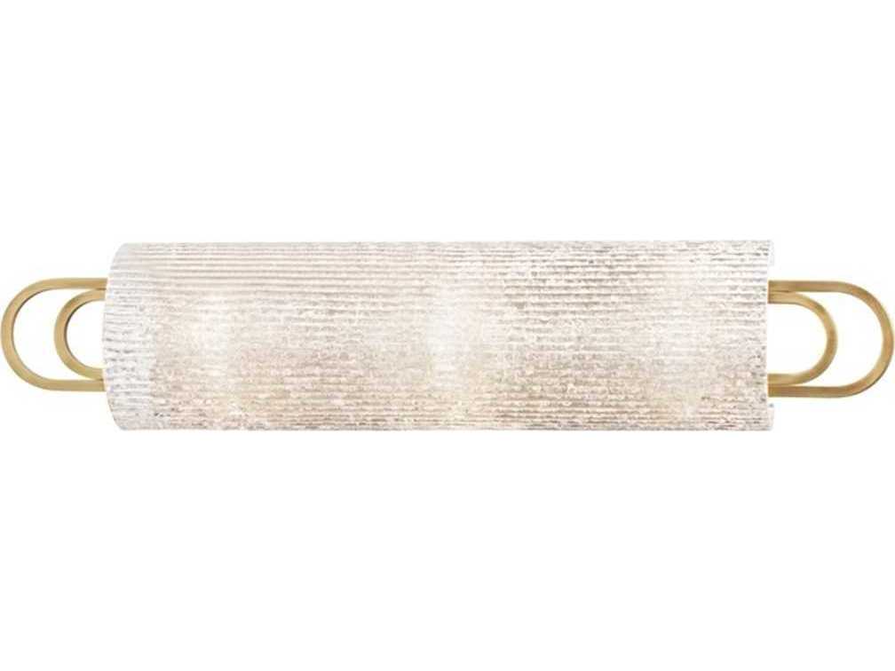 Hudson Valley Buckley 3-Light Aged Brass Clear Glass Vanity Light