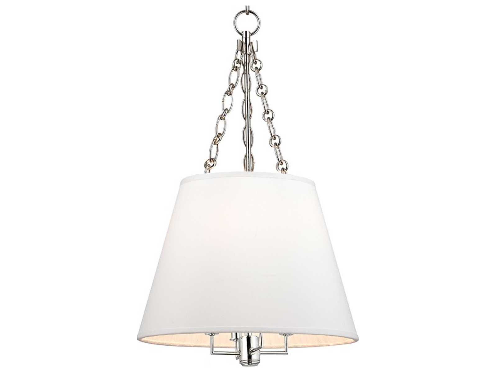 Hudson Valley Burdett 4-Light Polished Nickel White Candelabra Empire Chandelier