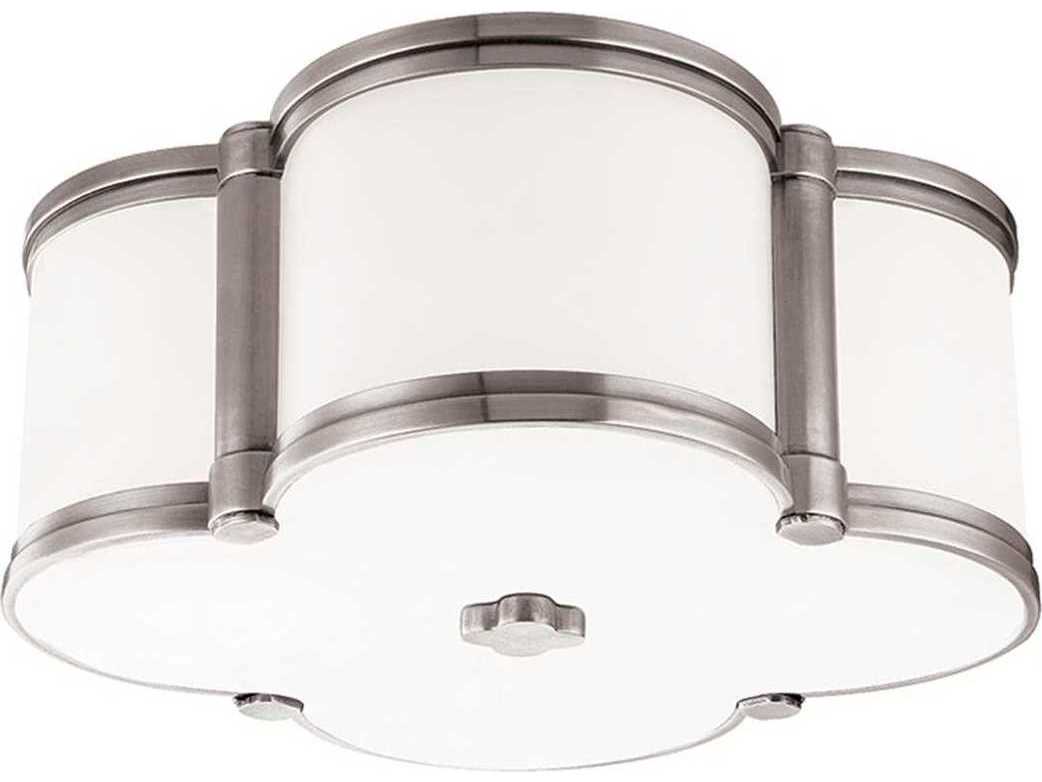 Hudson Valley Chandler 2-Light Polished Nickel Clear Glass Flush Mount