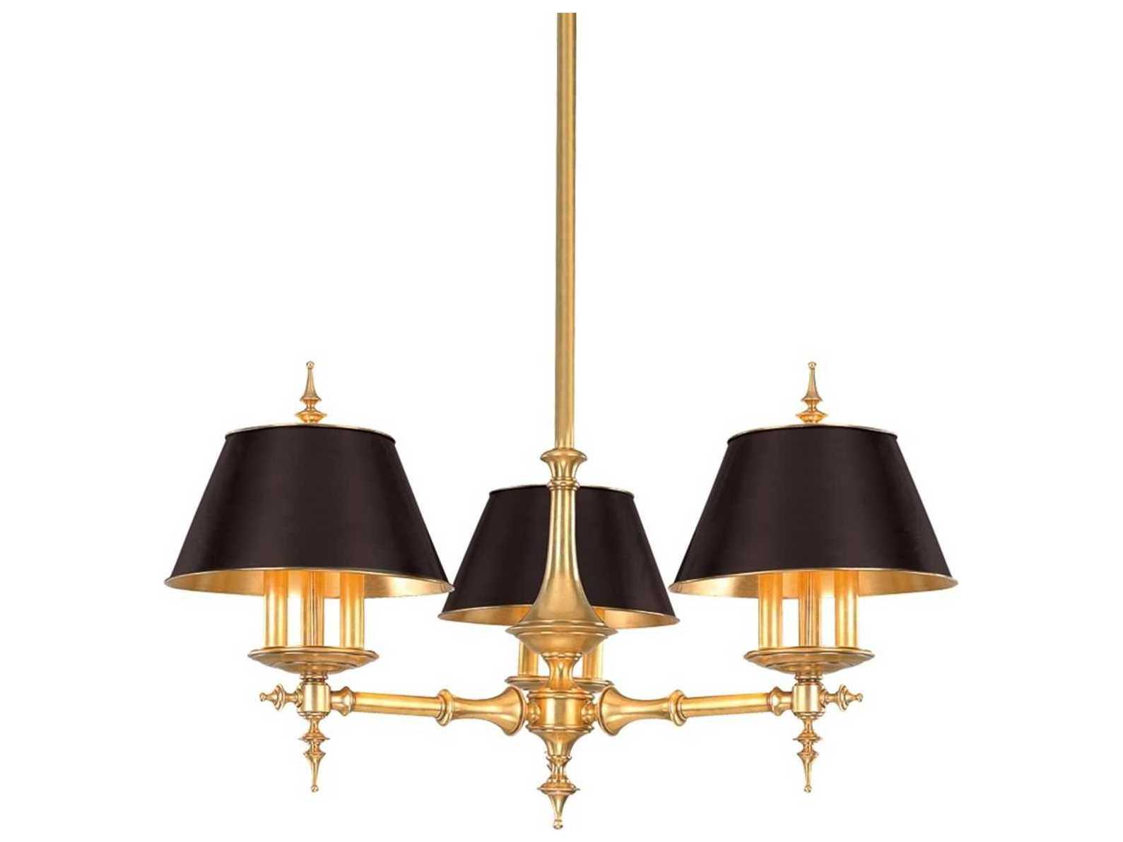 Hudson Valley Cheshire 9-Light Aged Brass Black Candelabra Empire Chandelier