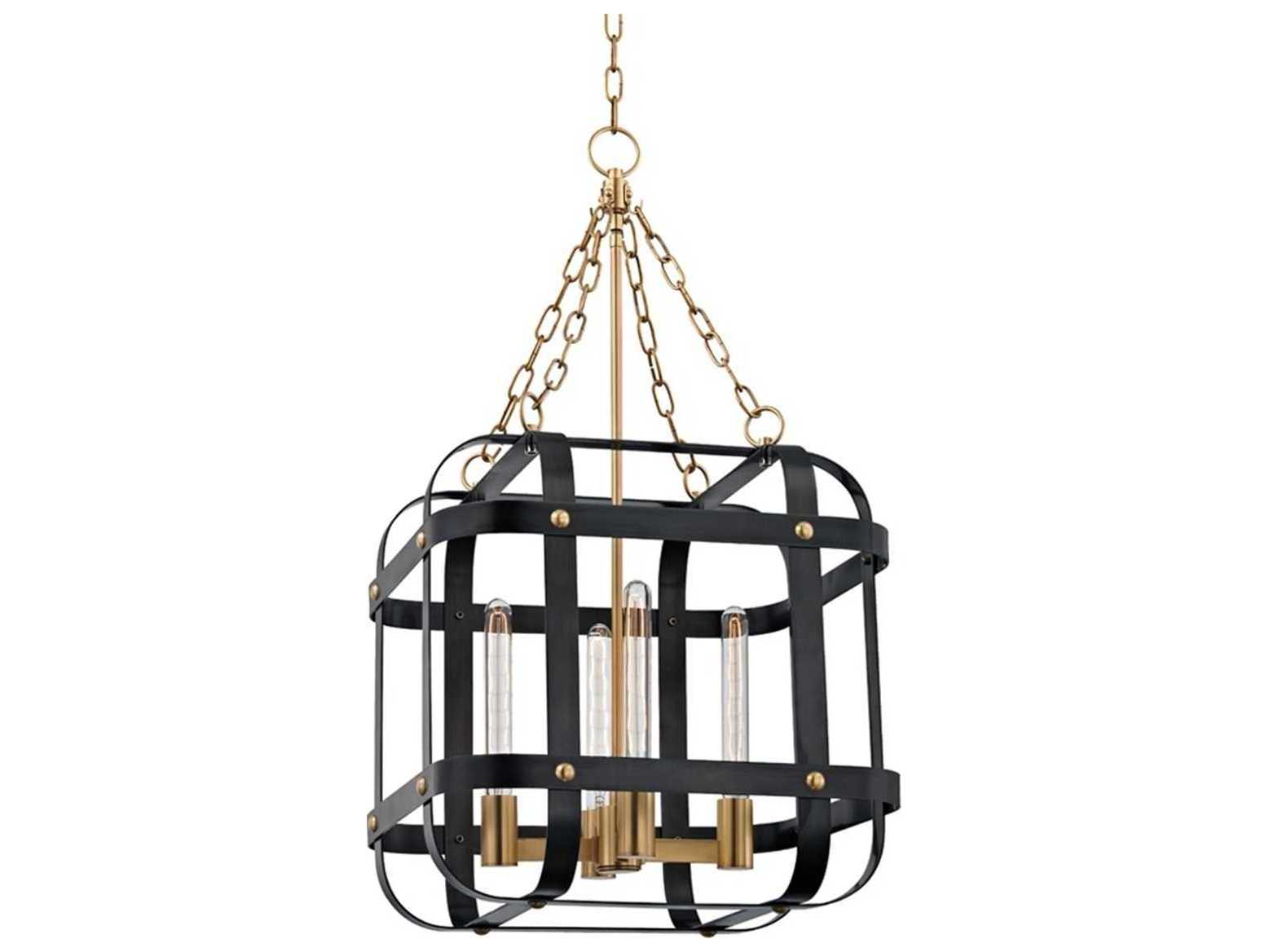 Hudson Valley Colchester 4-Light Aged Old Bronze Brass Tiered Chandelier