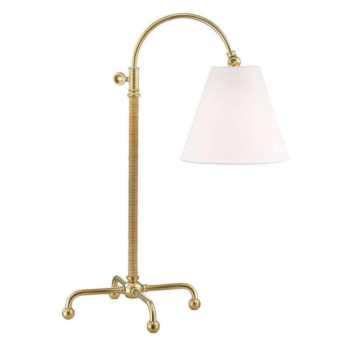 Hudson Valley Curves Aged Brass Buffet Lamp