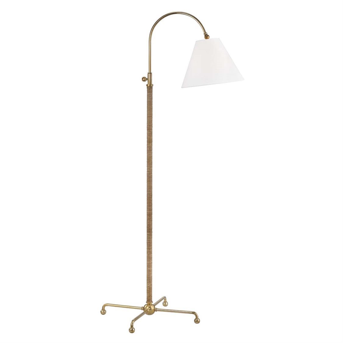 Hudson Valley Curves Aged Brass Floor Lamp