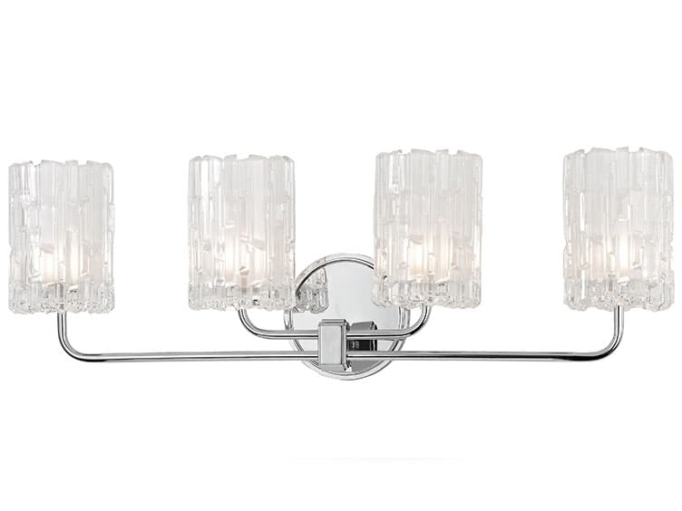 Hudson Valley Dexter 4-Light Polished Chrome Clear Glass Vanity Light