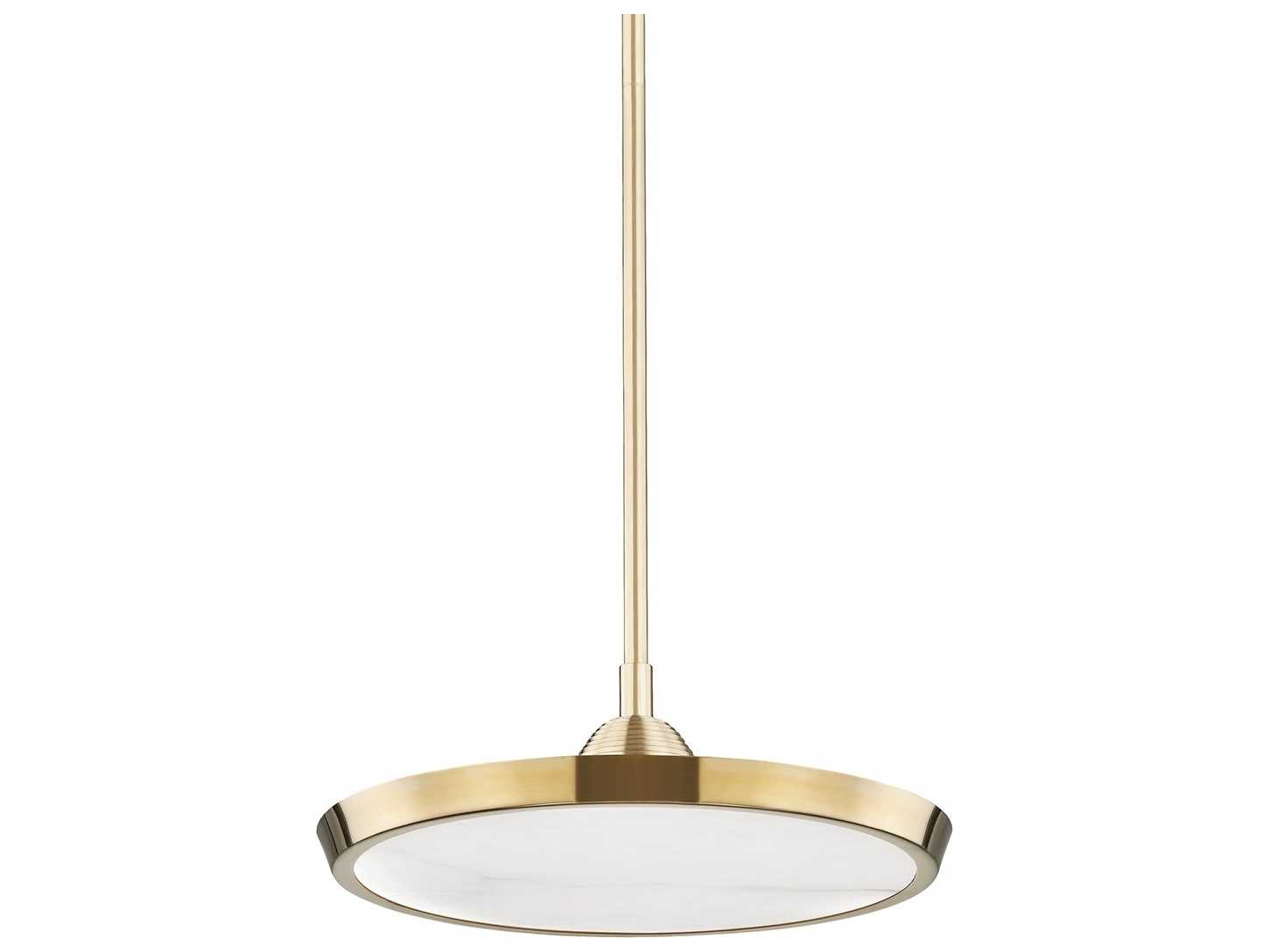 Hudson Valley Draper 1-Light Aged Brass LED Round Pendant