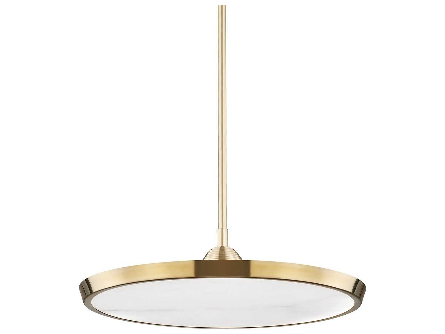 Hudson Valley Draper 1-Light Aged Brass LED Round Pendant
