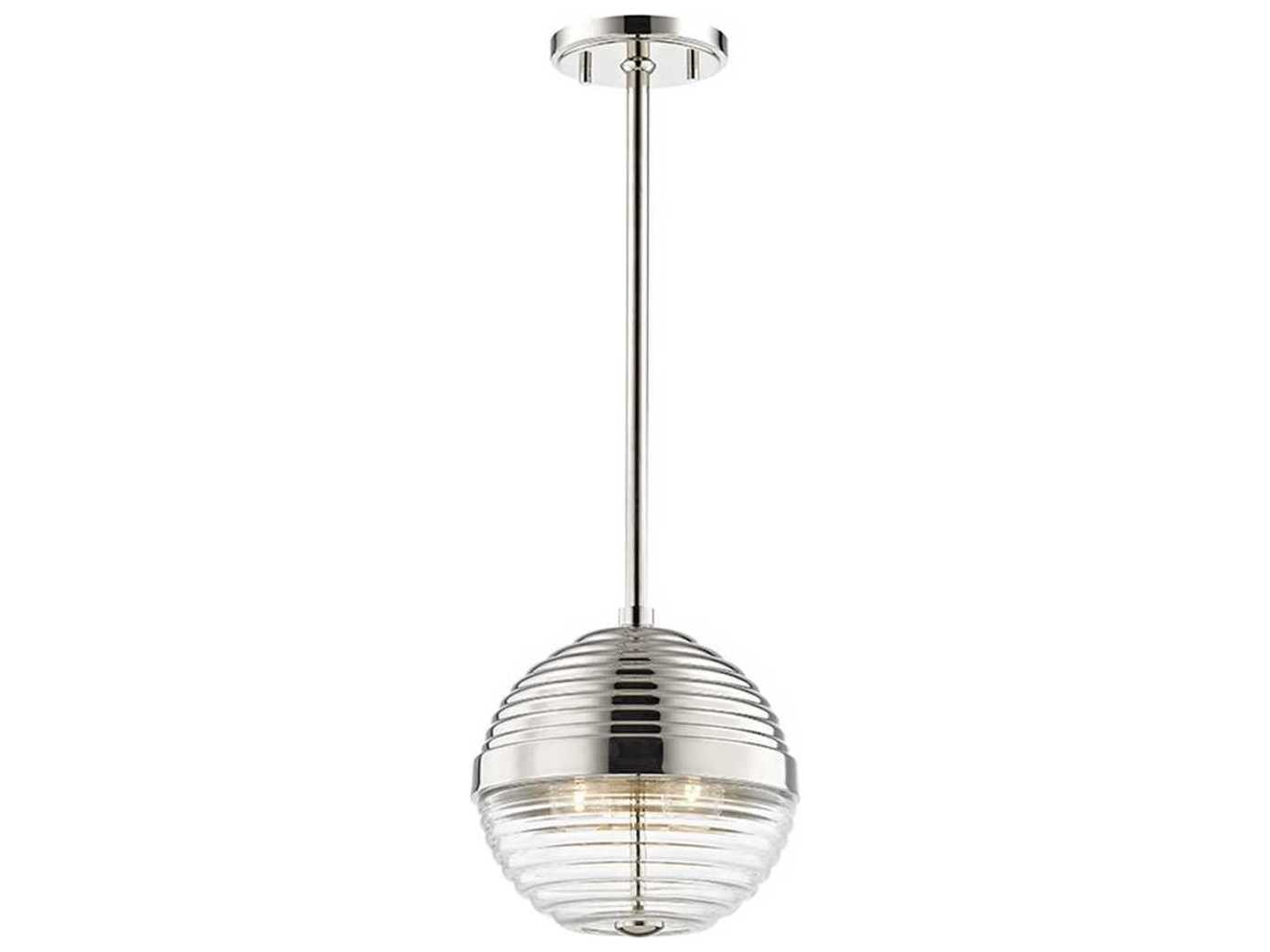Hudson Valley Easton 3-Light Polished Nickel Clear Glass Globe Mini Pendant