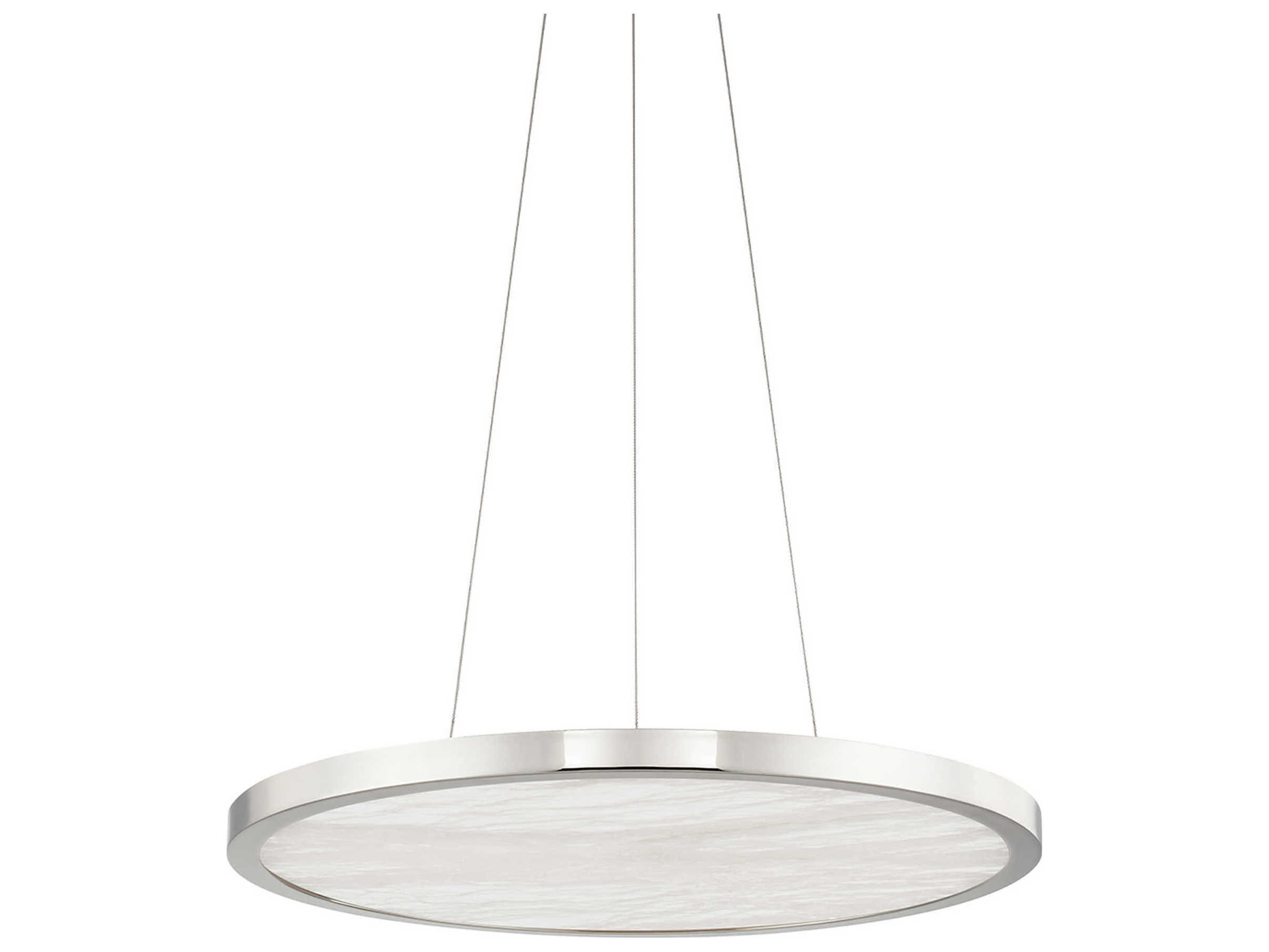 Hudson Valley Eastport 1-Light Polished Nickel Glass LED Round Pendant
