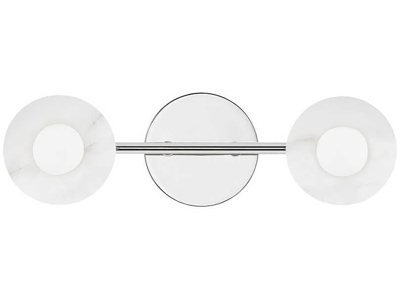 Hudson Valley Elmont 2-Light Polished Nickel Vanity Light