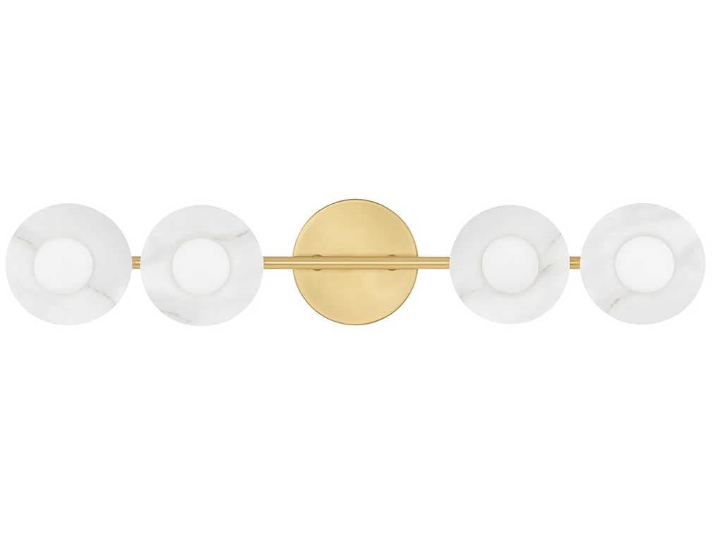 Hudson Valley Elmont 4-Light Aged Brass Vanity Light