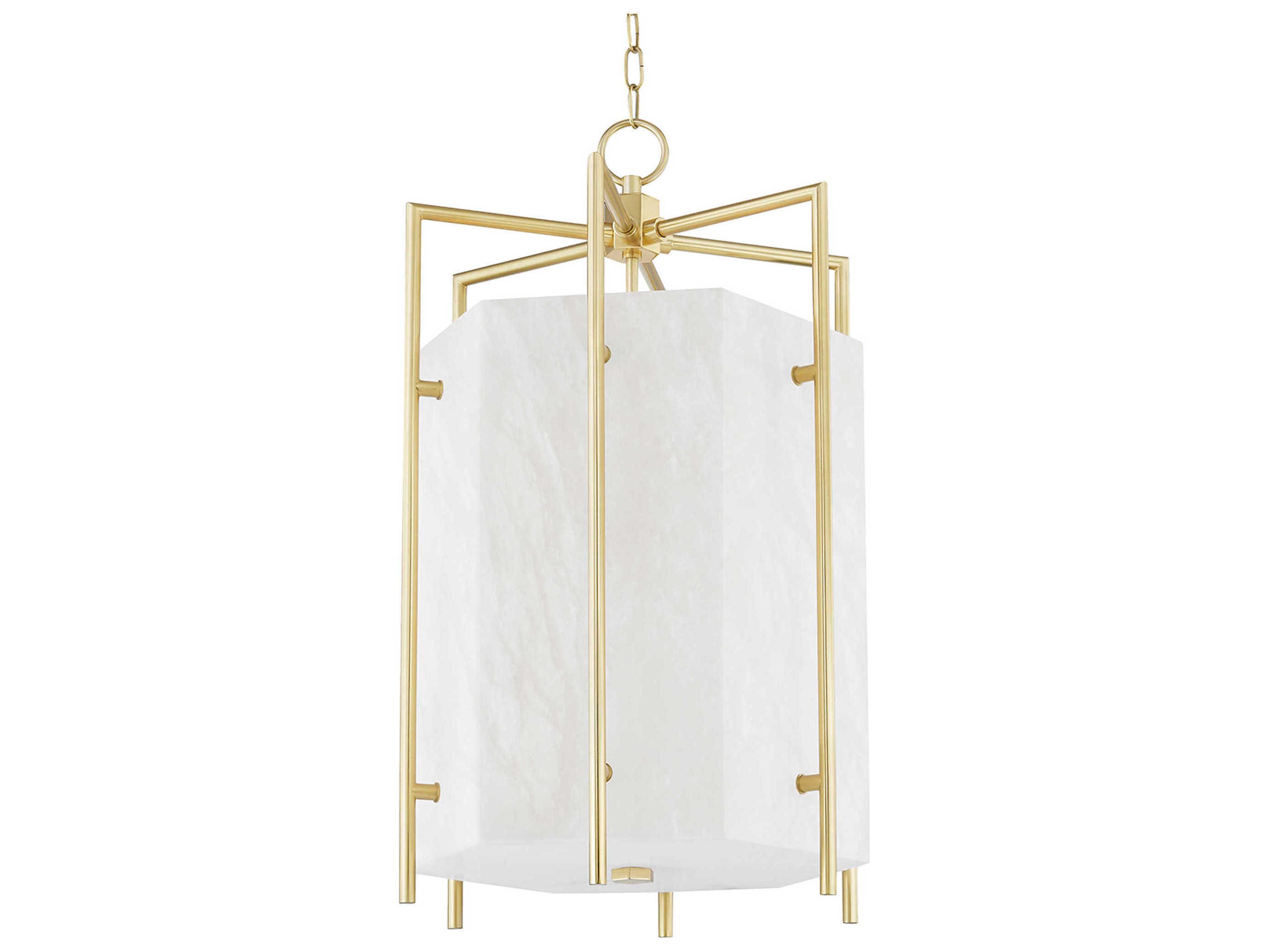 Hudson Valley Flatbush 6-Light Aged Brass LED Pendant