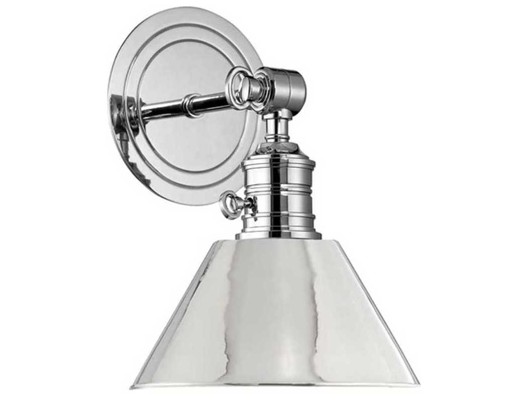 Hudson Valley Garden City 1-Light Polished Nickel Wall Sconce