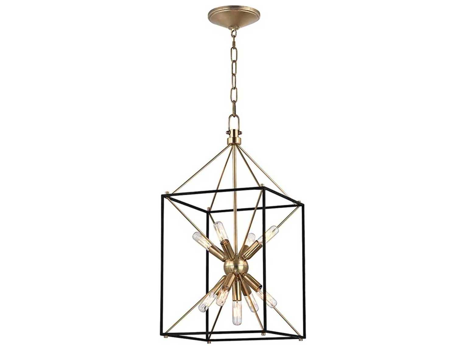 Hudson Valley Glendale 9-Light Aged Brass Pendant