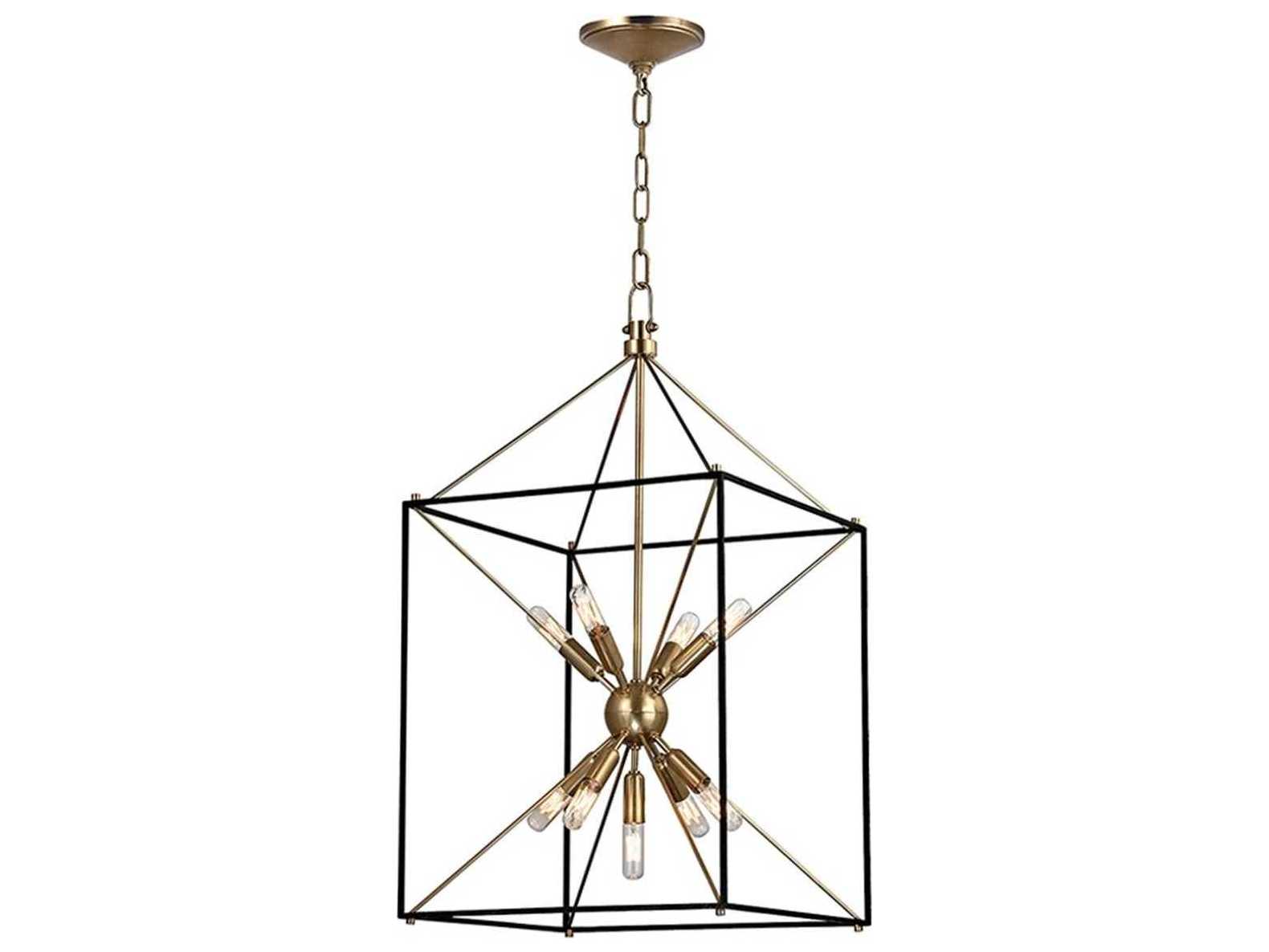 Hudson Valley Glendale 9-Light Aged Brass Pendant