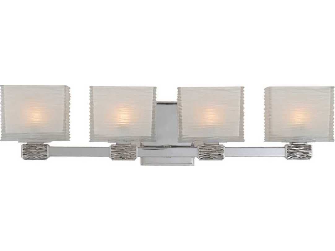 Hudson Valley Hartsdale 4-Light Polished Nickel White Glass Vanity Light